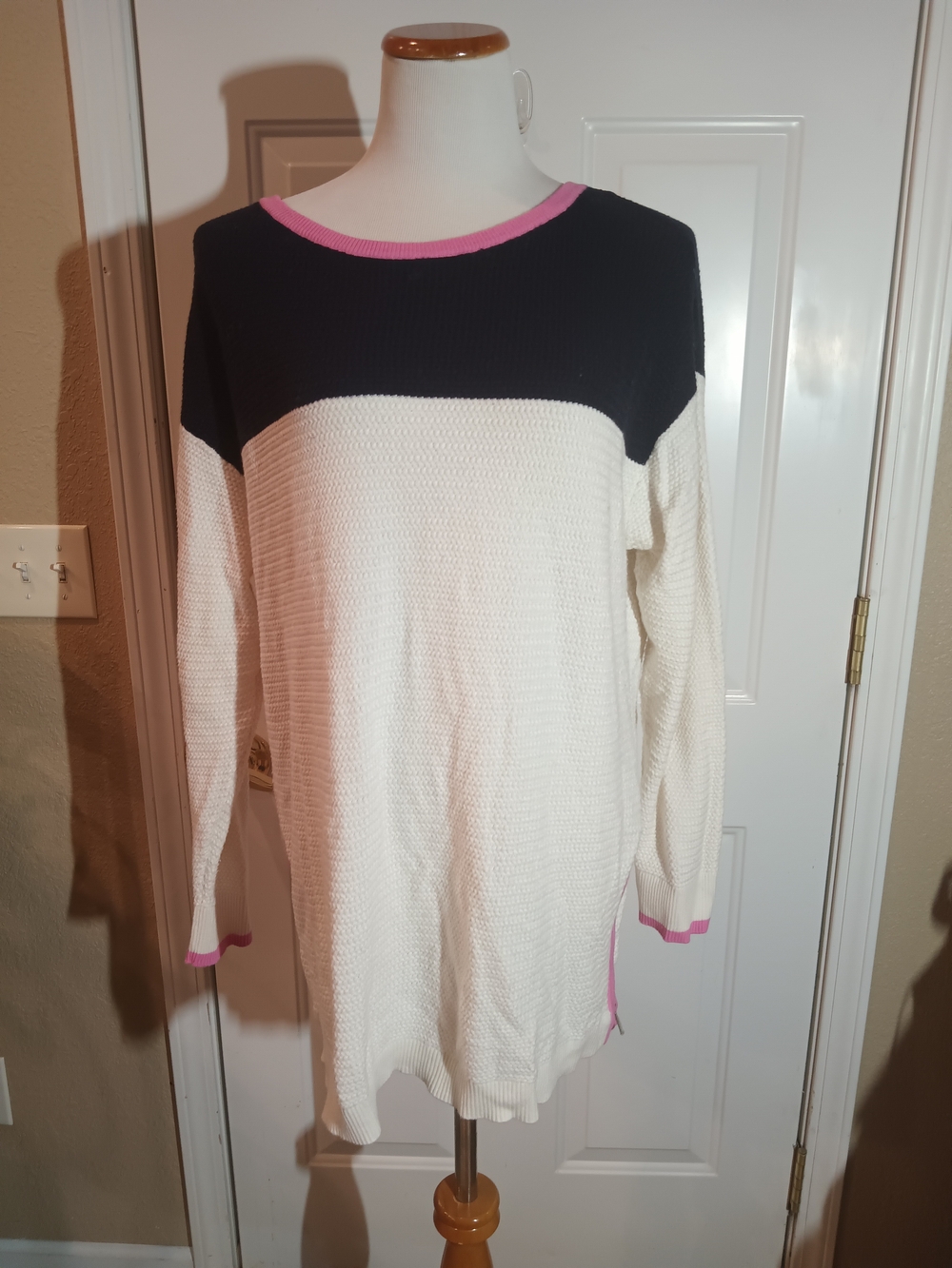 Talbots Side Zip Hem Cozy Knit Sweater